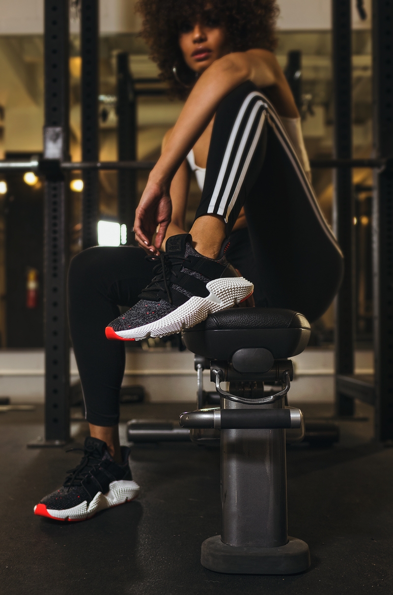 adidas Originals Women's Prophere Sneakers in Black Black Red