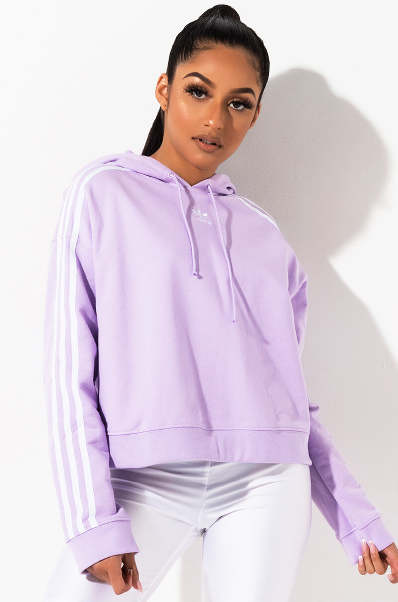 purple adidas hoodie womens