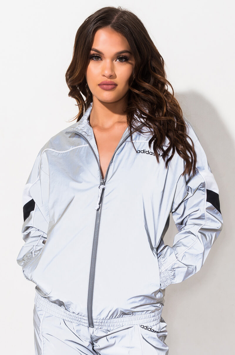 Track Jacket In Reflective Silver
