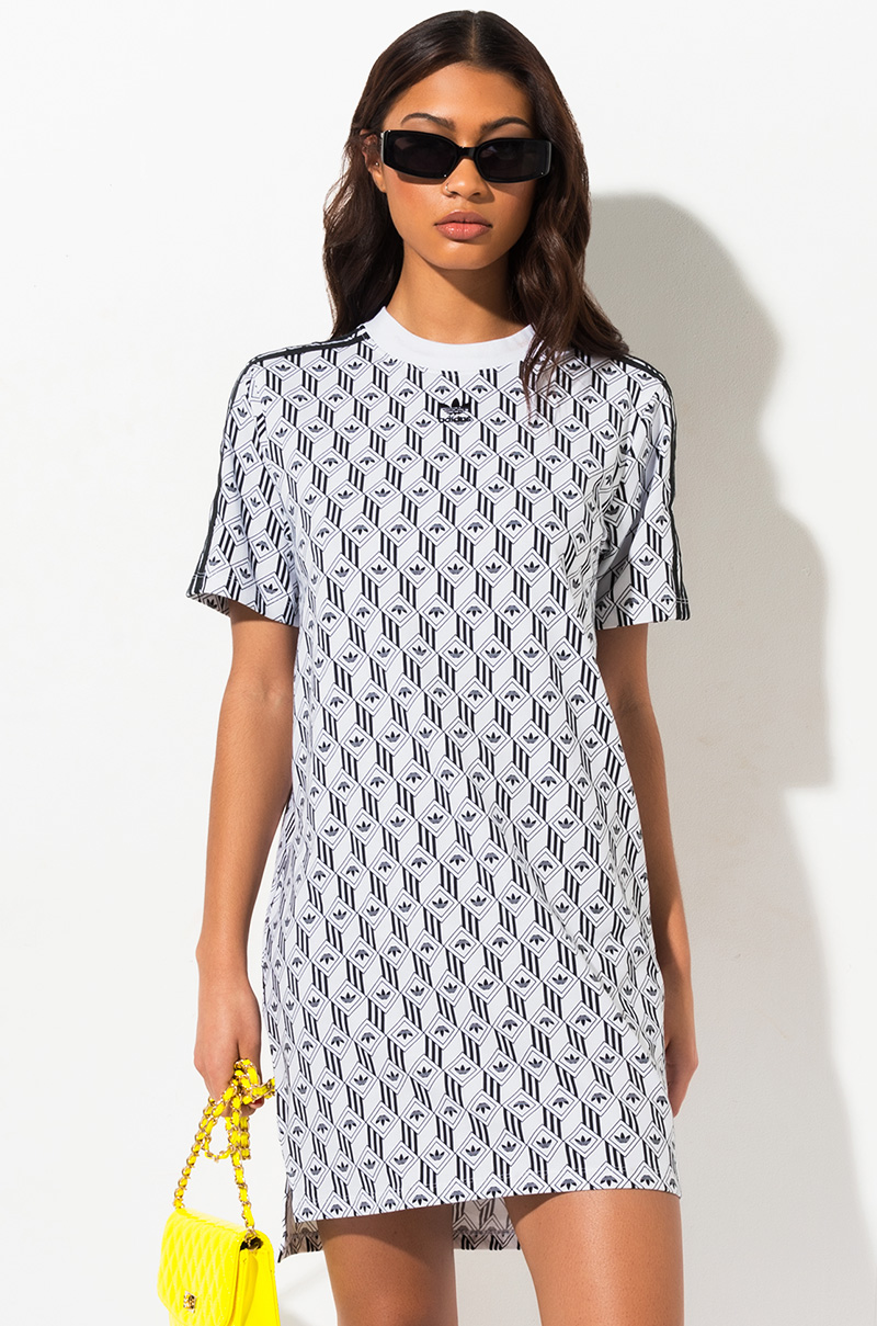 ADIDAS Womens Trefoil Pattern T Shirt 