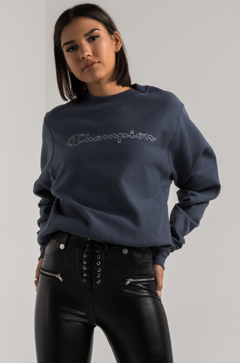 champion embroidered script pullover hoodie sweatshirt