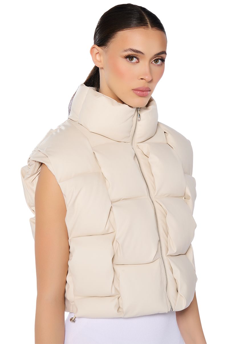 Cropped Puffer Vest – BIDA Boutique