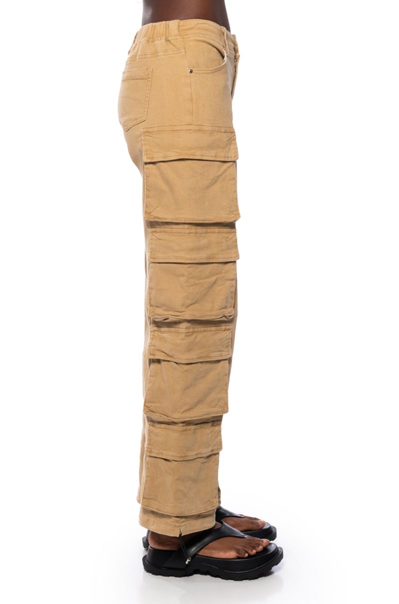 Sexyshine Women's High Waist Straight Leg Baggy Loose Cargo Pants