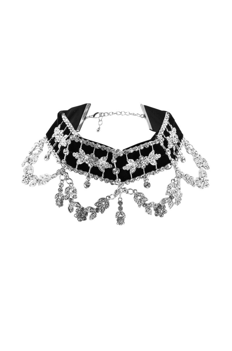 Black Choker Necklace Black Velvet Choker Necklace for Women - Import It All