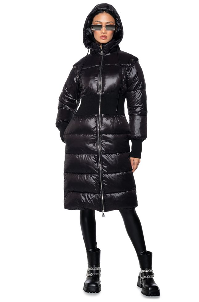 Front View 2 In 1 Puffer Coat