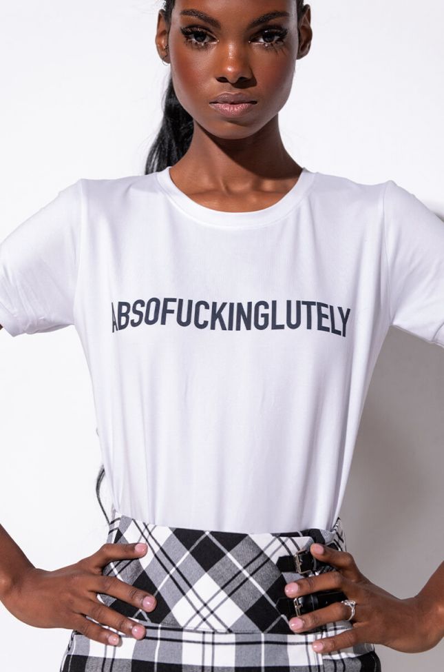 Front View Absofuckinglutely Graphic T Shirt