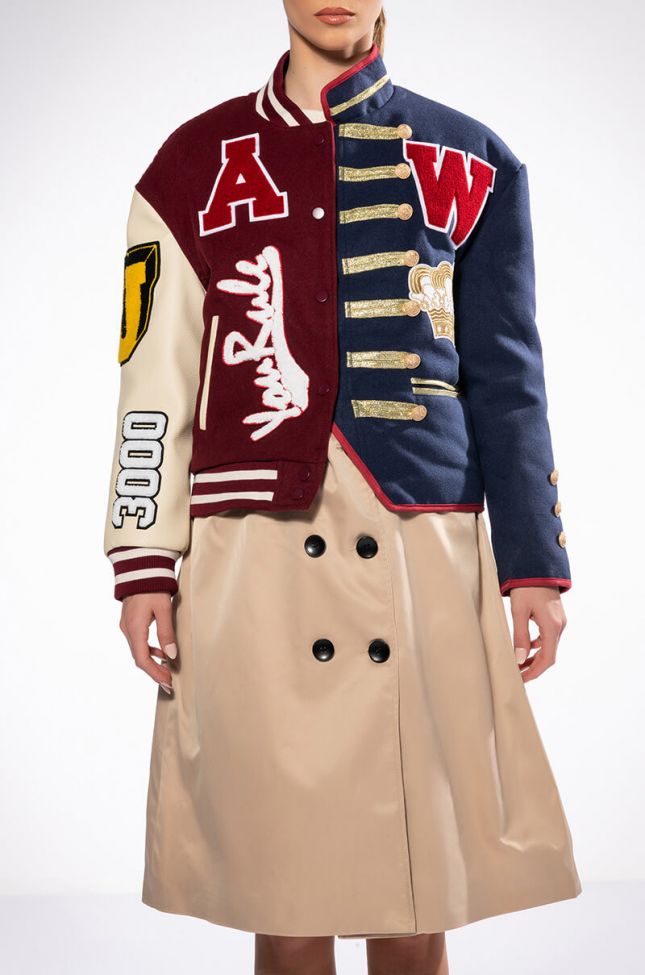 Back View Academy Bomber With Detachable Trench
