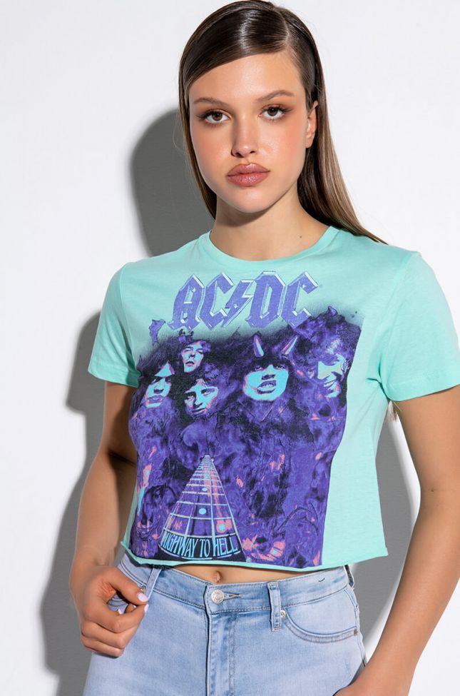 Front View Acdc Graphic Tshirt