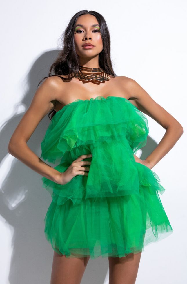 Front View Addicted To This Tulle Mini Dress