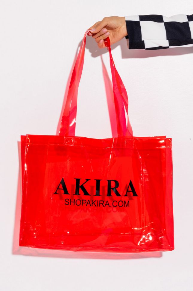 Front View Akira Pvc Shopping Bag