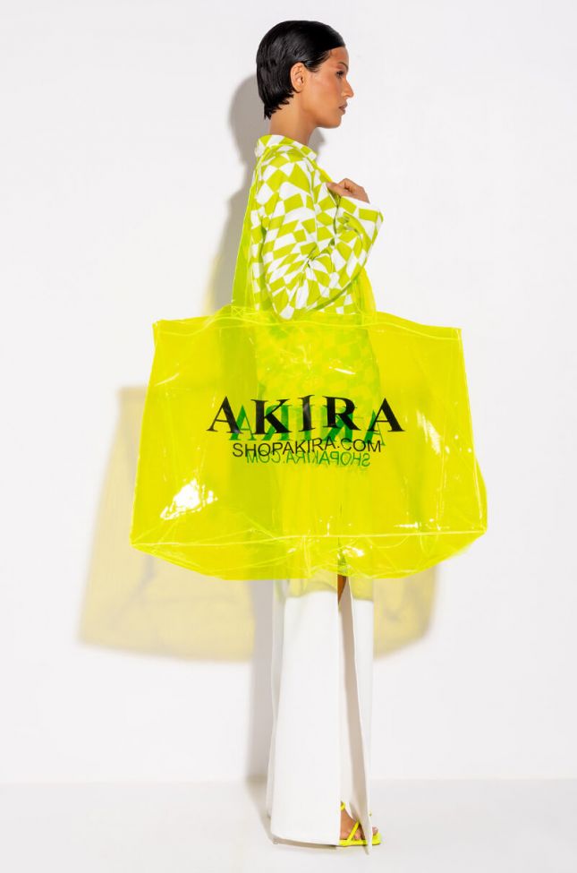 Side View Akira Pvc Xxl Shopping Bag