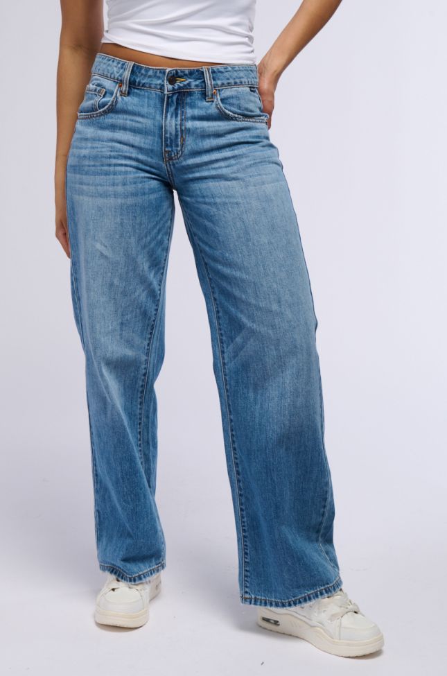 Front View Alive And Well Mid Rise Denim Pant