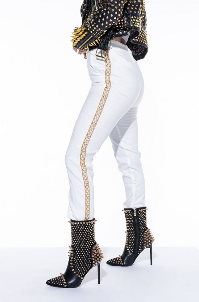 Front View All About Pearls High Rise Trouser