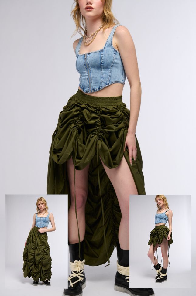 Front View All Around The World Maxi Skirt