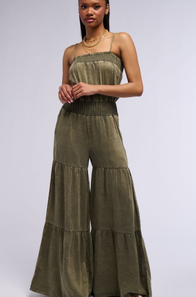 Front View Amiri Washed Wide Leg Jumpsuit