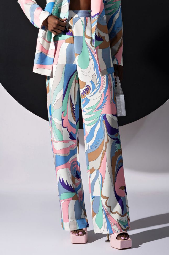 Front View Art Is Everything Wide Leg Palazzo Pant