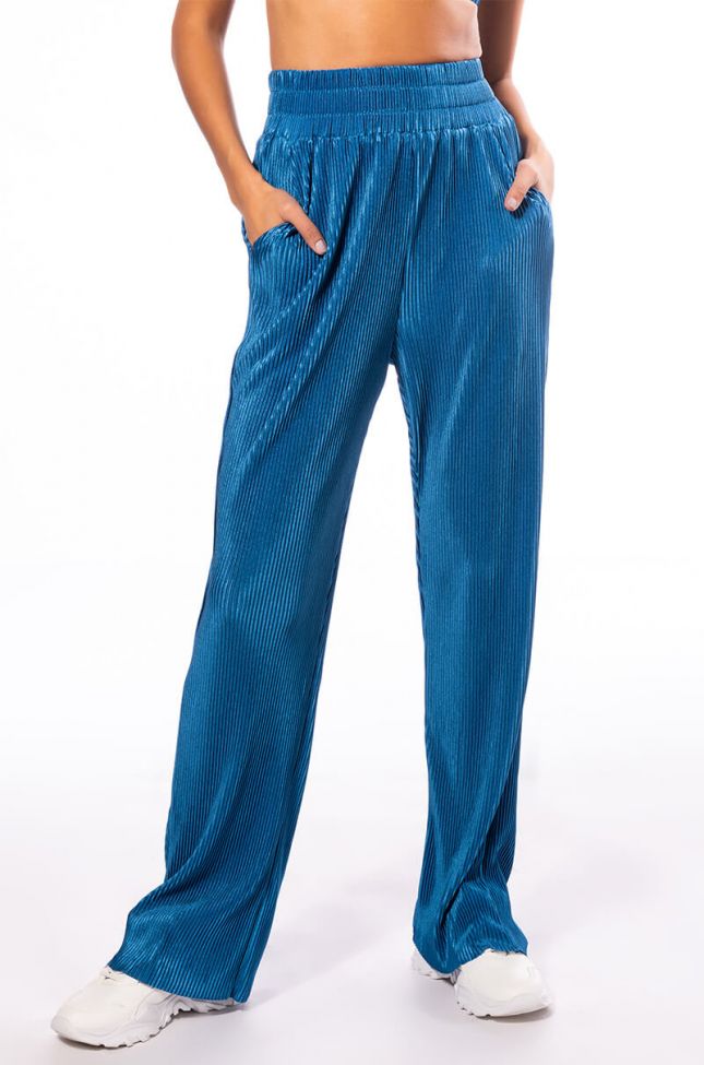 Front View Astrid Pleated Palazzo Pant