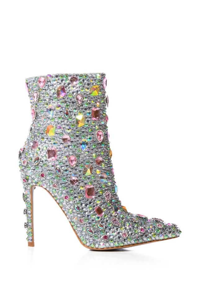 Extra View Azalea Wang Arnica Embellished Bootie In Pink