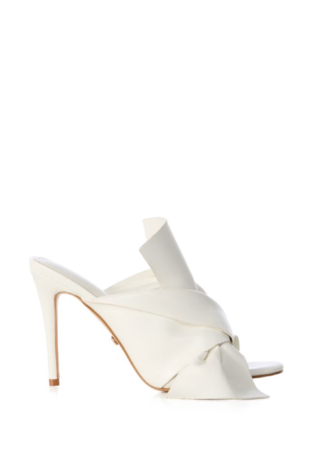 Side View Azalea Wang Candycoated Mule Sandal In White