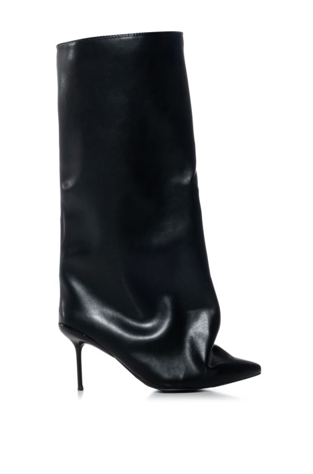Side View Azalea Wang Couture Crazy Black Boot