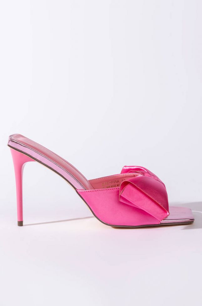 Back View Azalea Wang Easy To Love Stiletto Sandal In Pink
