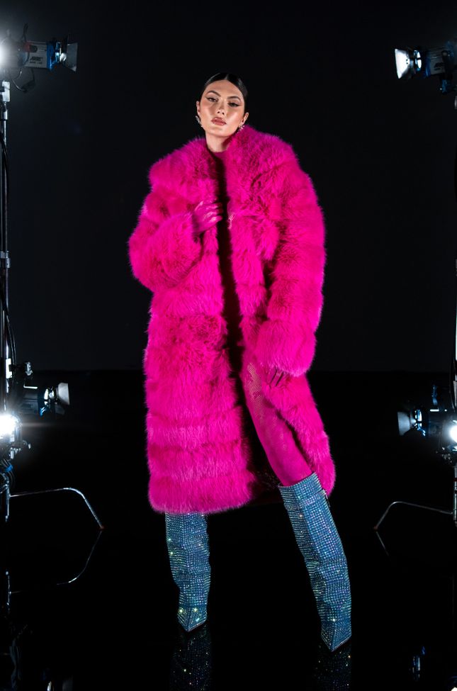 Extra View Azalea Wang Faux Fur Panel Hooded Trench