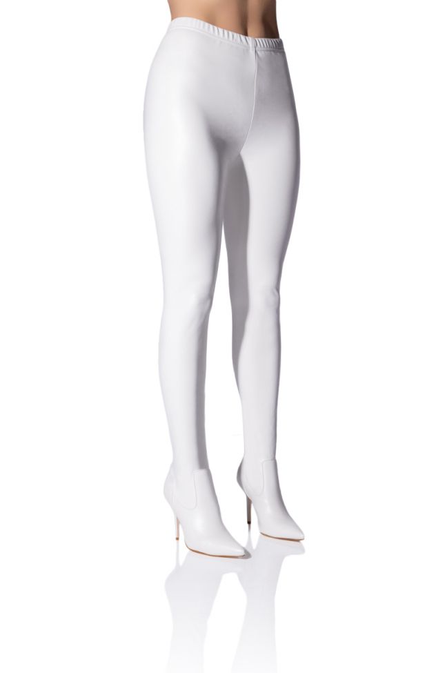 AZALEA WANG LOVE IS IN THE AIR SEXY STILETTO PANT BOOT IN WHITE PU