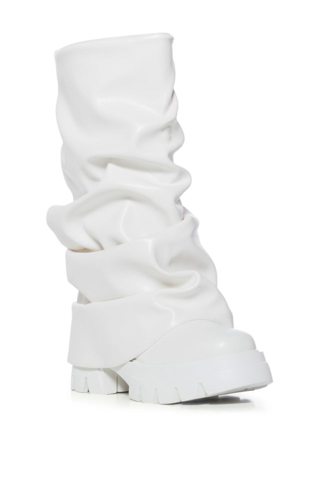 Extra View Azalea Wang Mate Mid Calf Boot In White