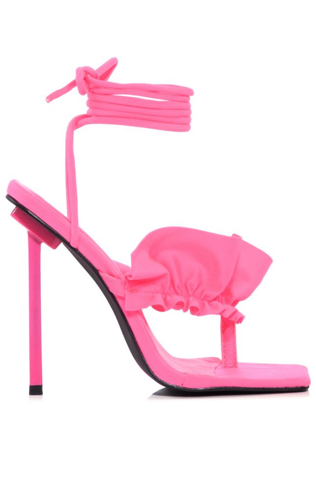 Back View Azalea Wang Pink Stiletto Sandal