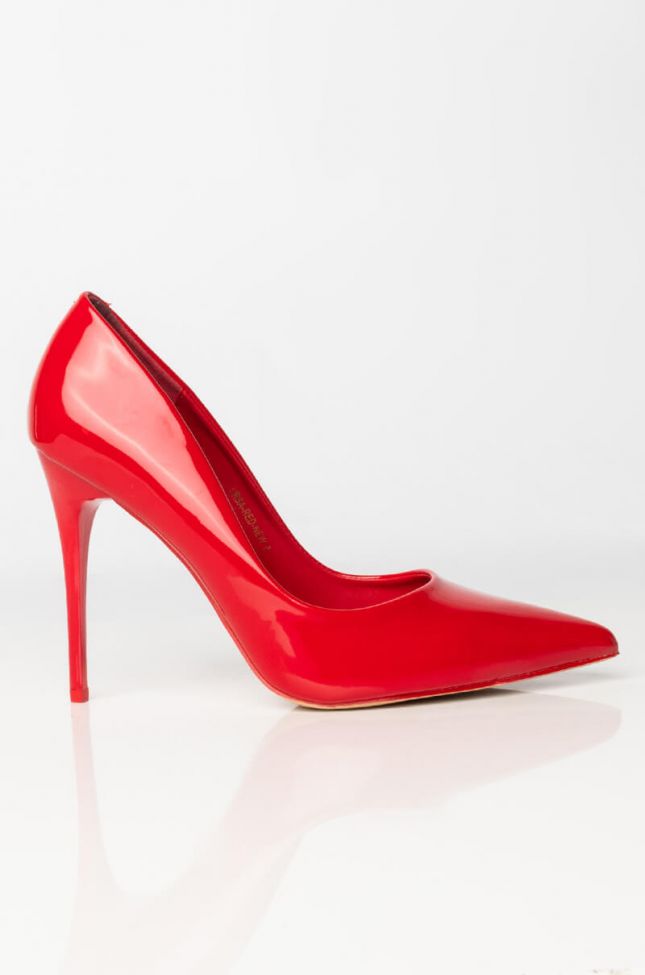 Back View Azalea Wang Take Me Out Stiletto Pump In Red