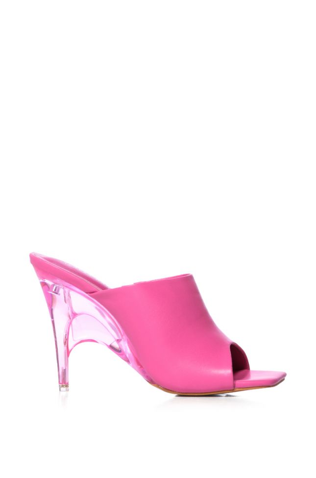 Side View Azalea Wang Tishala Wedge Sandal In Pink