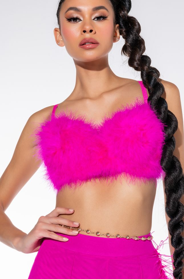 BABY PLEASE FEATHERS BRALETTE