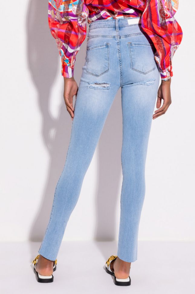 Side View Bare Essentials High Rise Skinny Jeans
