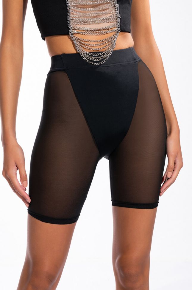 Side View Barely There Mesh Biker Short