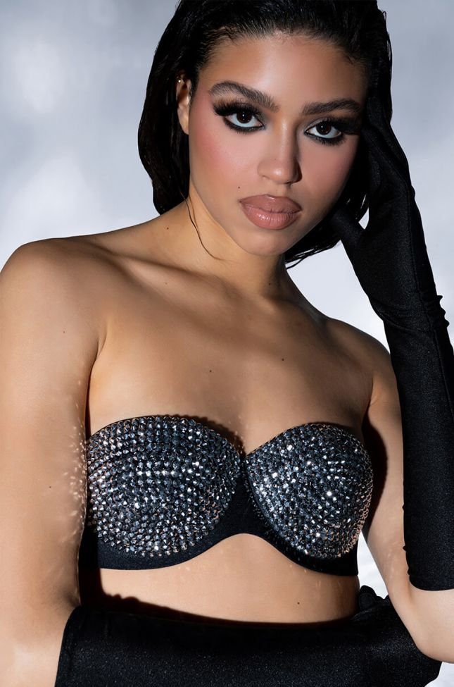 BEDAZZLE STRAPLESS SUPPORT BRA B CUP