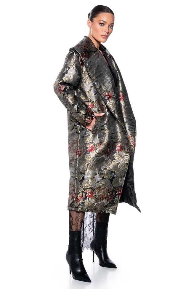 Extra View Bel Canto Brocade Trench Coat