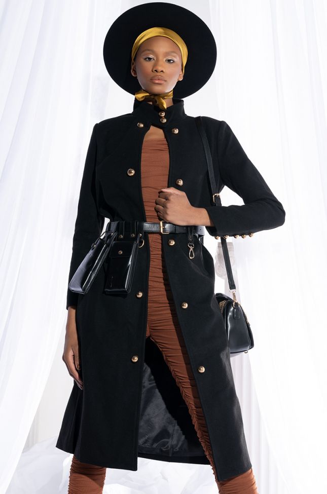 Side View Berlin Trench Jacket With Utility Belt