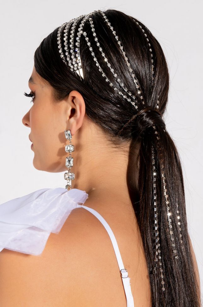 Front View Better Than Extensions Rhinestone Drip Headband