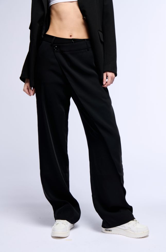 Side View Big Business Wide Leg Trouser