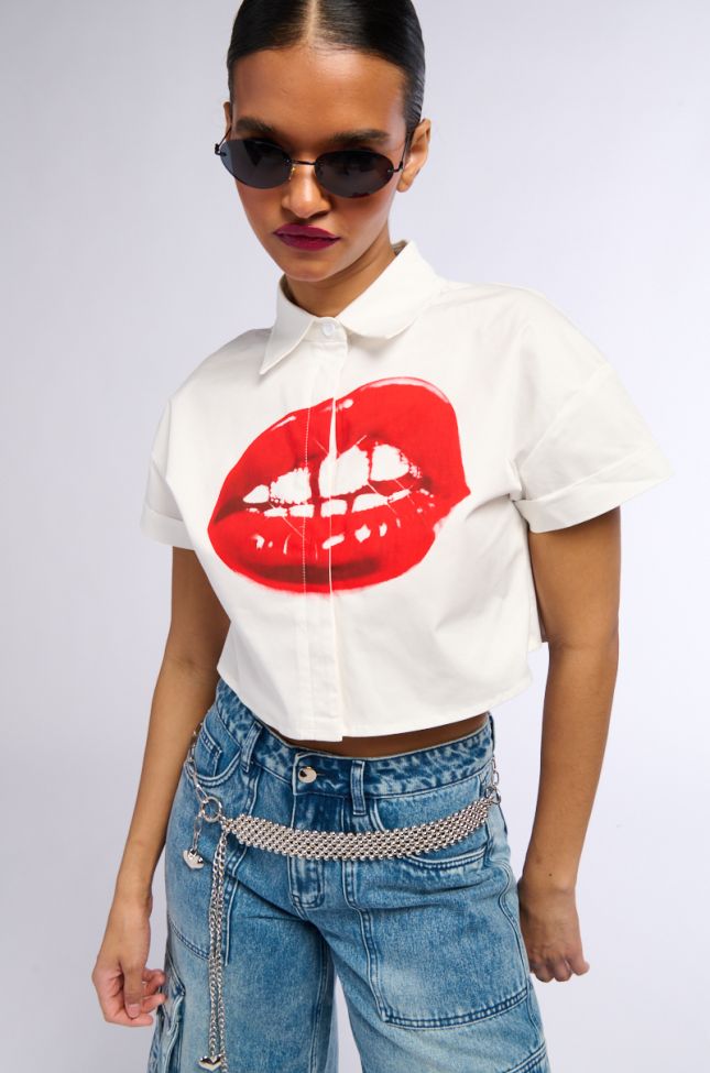 Front View Big Mouth Short Sleeve Button Down