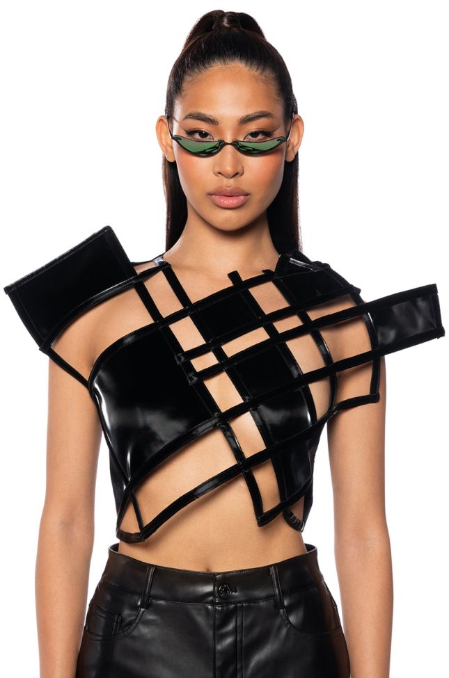 Front View Binx Abstract Cut Out Top