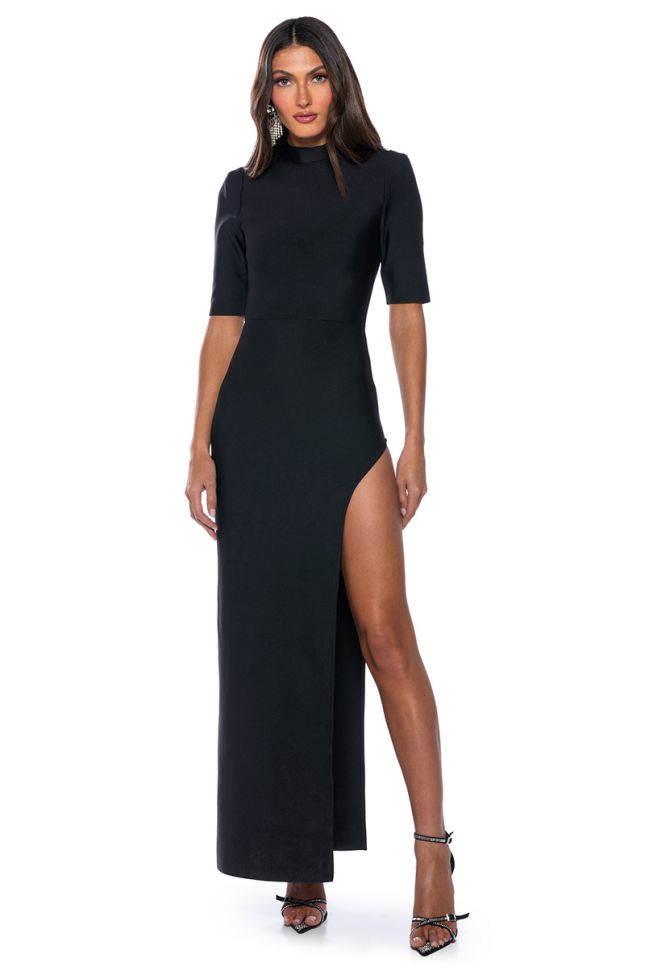 Front View Blessed Bodycon Bandage Maxi Dress