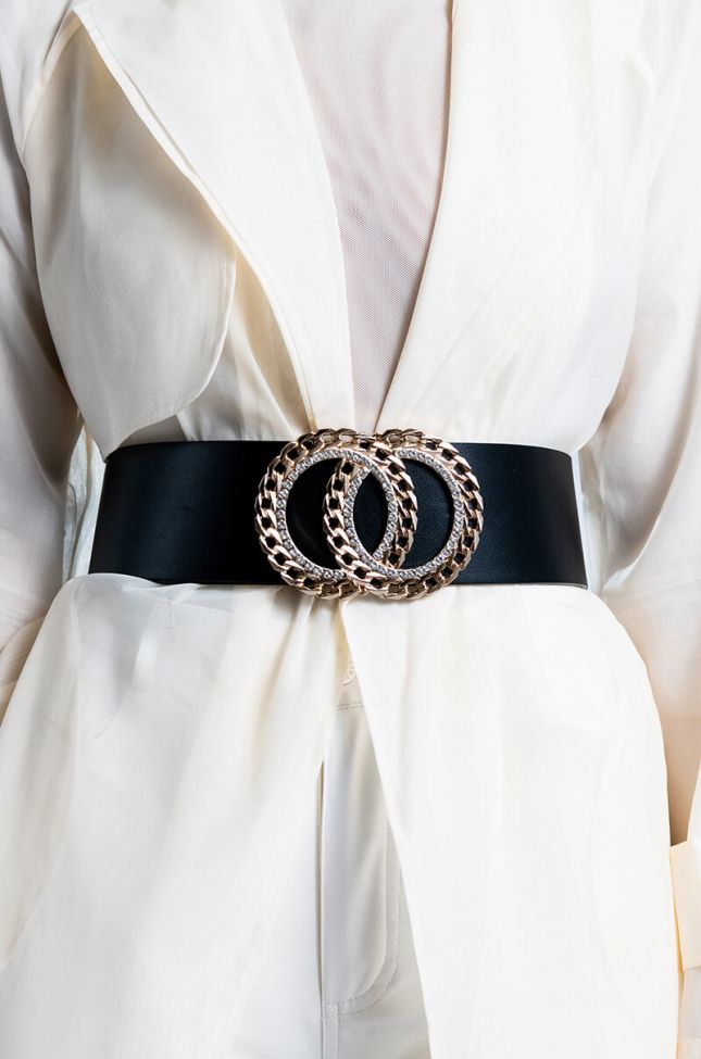 BLINGED OUT PU BELT