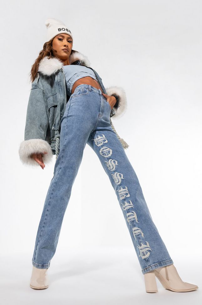 Extra View Boss B Hi-rise Straight Jeans