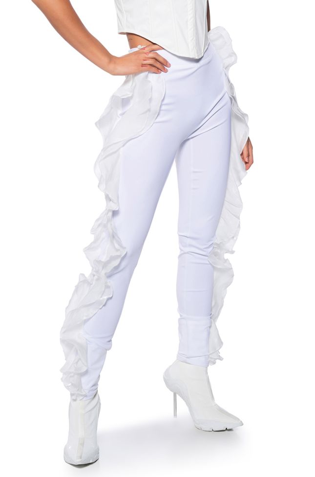 Front View Camellia Leggings In White