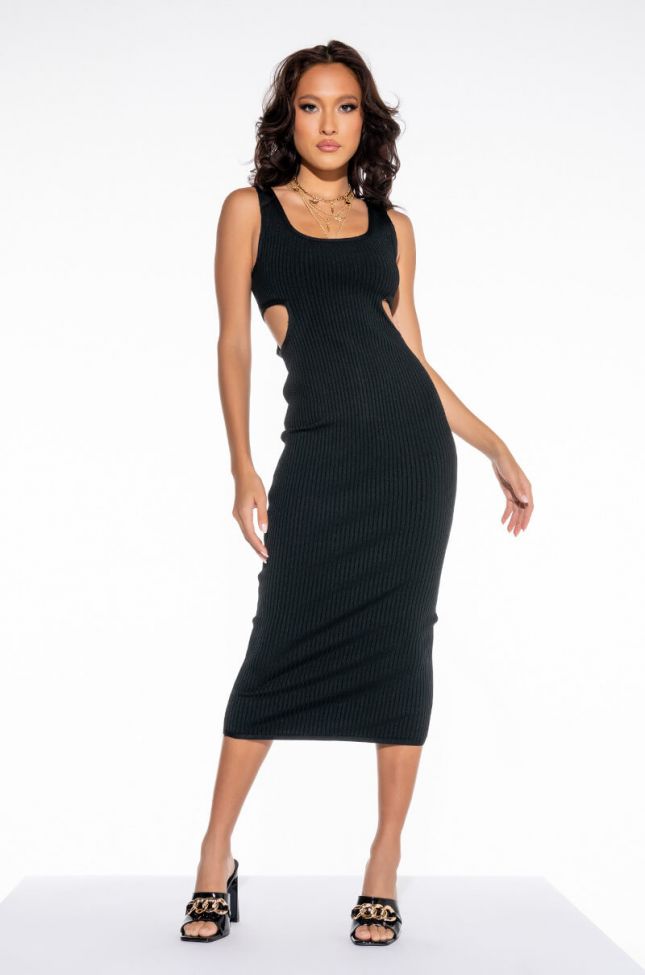 Front View Cant Miss Me Bandage Maxi Dress With Open Back