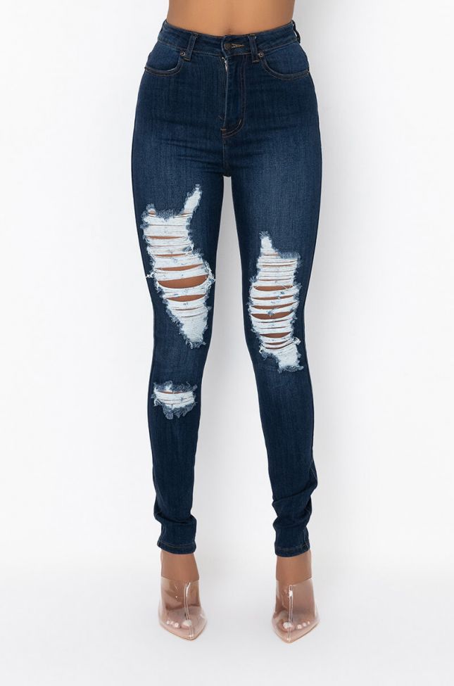 Front View Carla High Rise Stretchy Skinny Jeans