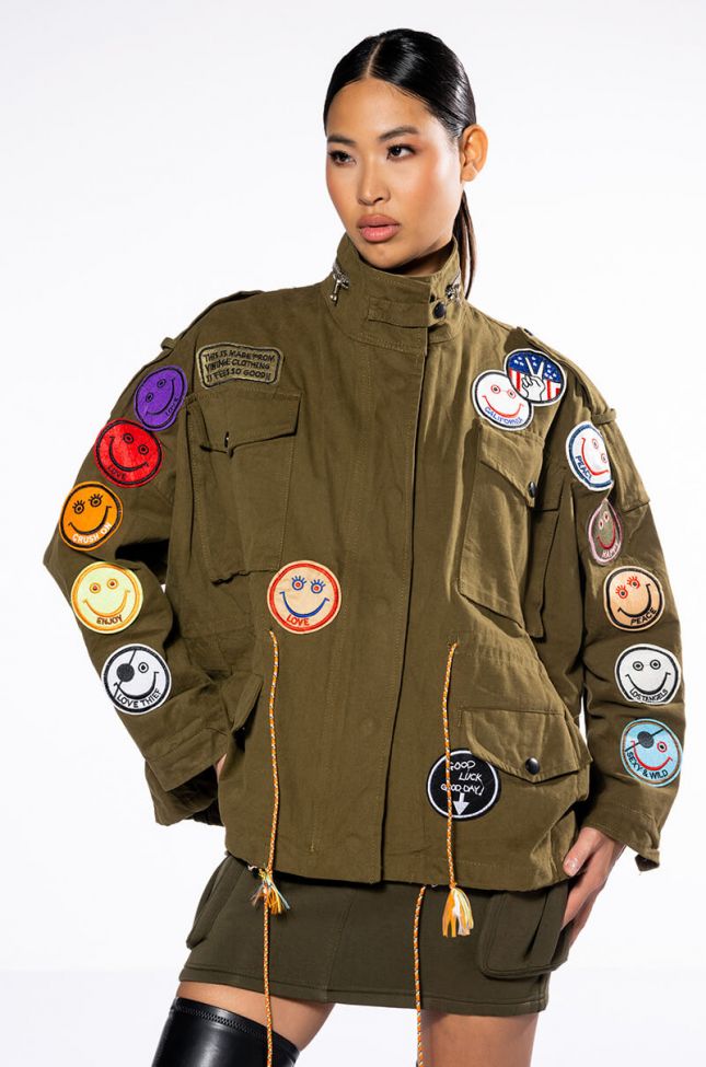 CHECK IT OUT PATCH WORK MILITARY BOMBER