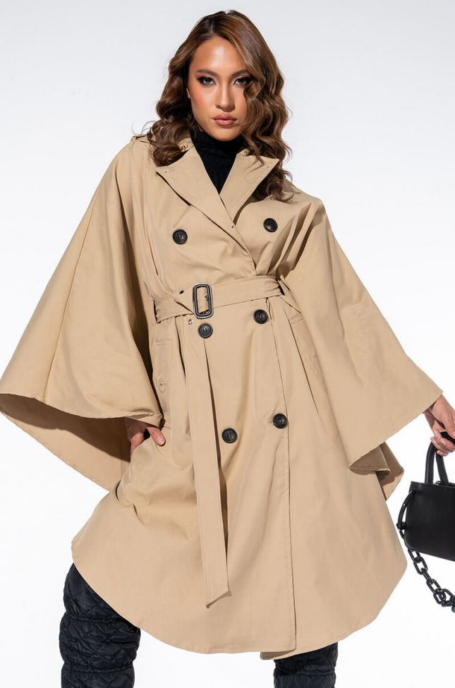 Front View Classic London Poncho Trench