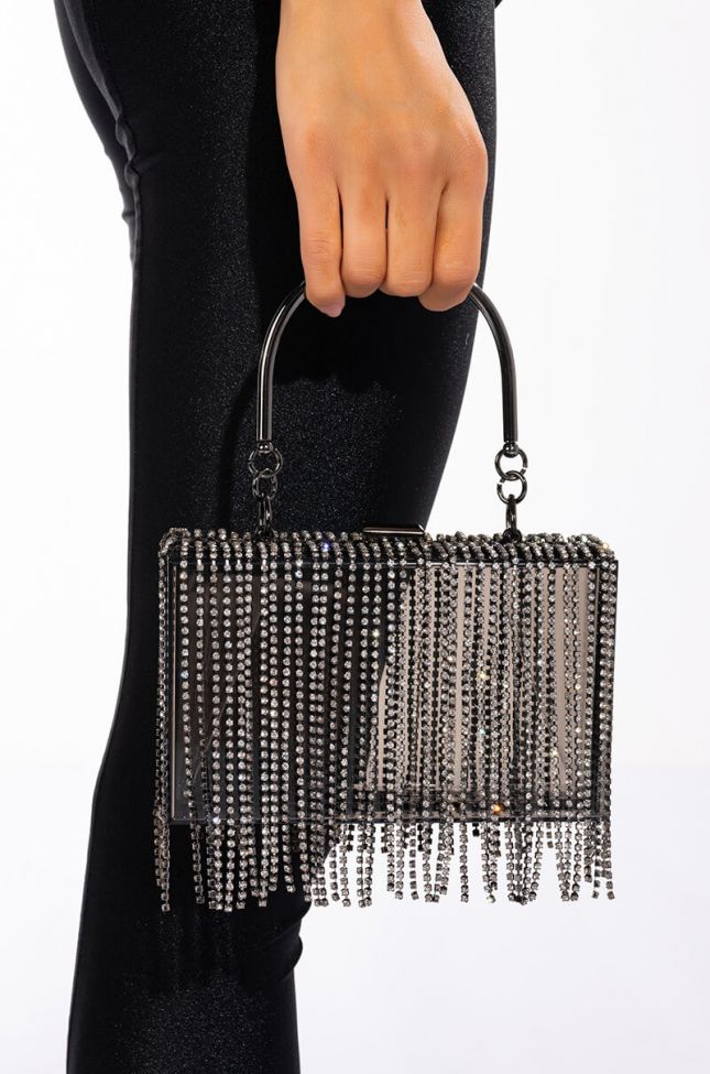 CLEAR TINGS BLING CLUTCH BAG